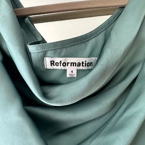 Reformation Mini Dress in Sage Green